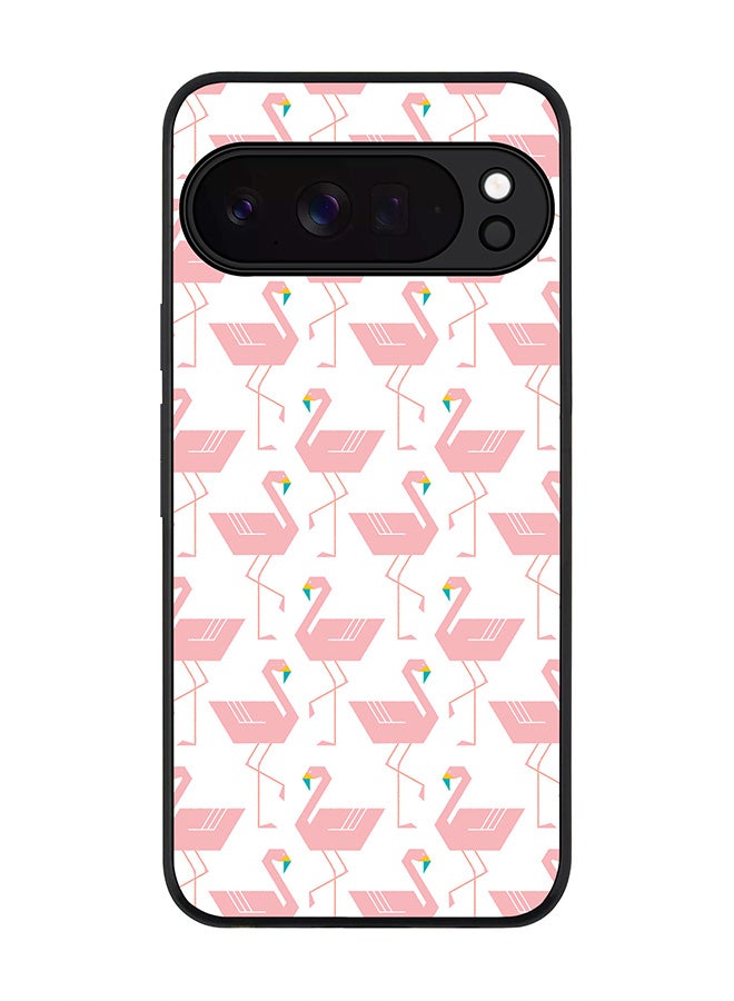 For Google Pixel 10 Pro XL Case,Slim fit Camera Protection, Shockproof Thin Phone cover  - Feminine Flamingos